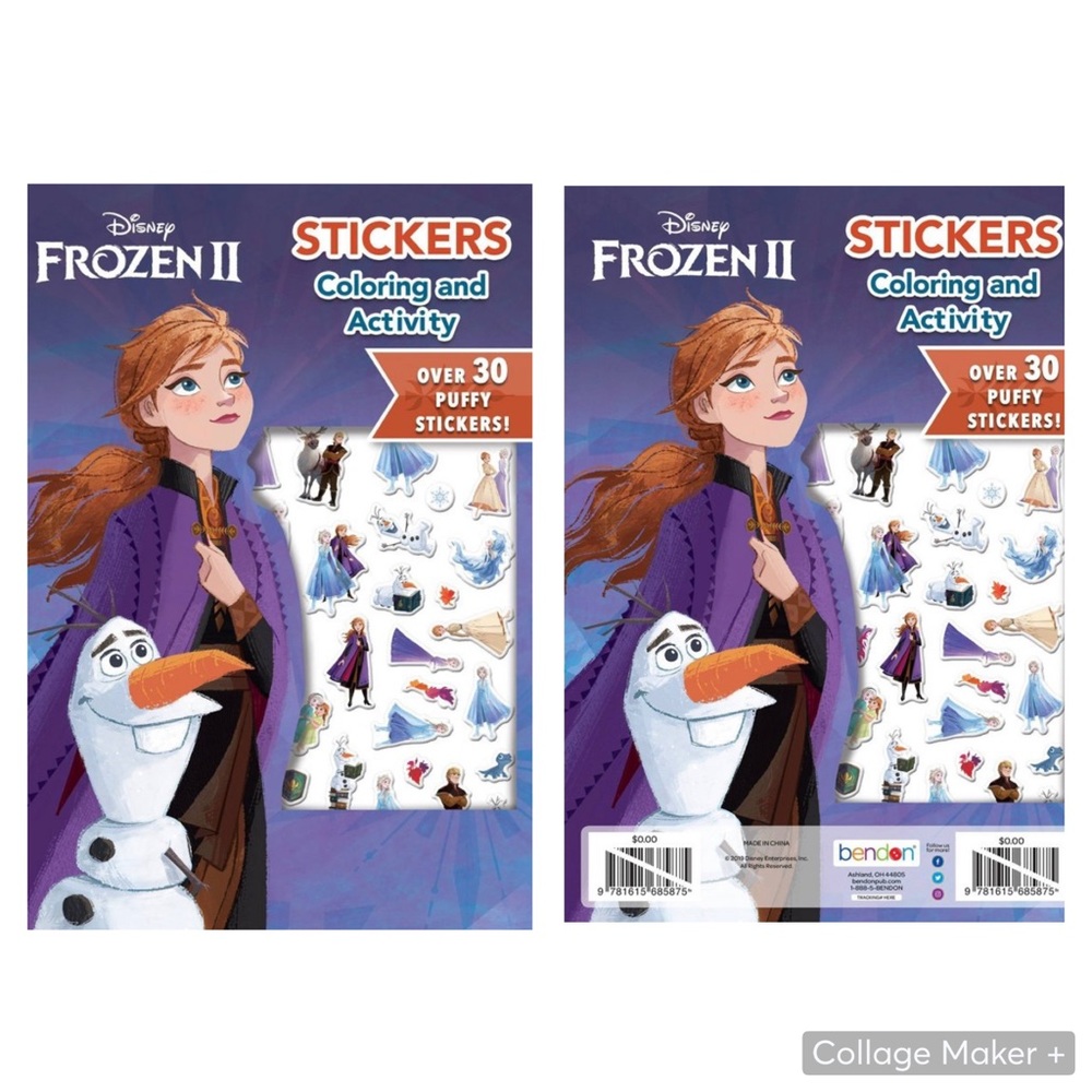 Frozen 2 Puffy Sticker Activity and Coloring Book